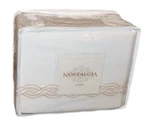 Nostalgia Home Gabrielle White With Gold Embroidery King Duvet Shams Set Cotton. Fixed Price $63.99.