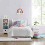 2 Pc Koolaburra By Ugg White & Multicolor Squiggl Twin Quilt Sham Set $140 Nip. Fixed Price $97.75.