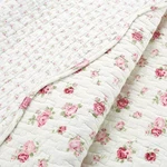 Sweet Pink Roses 3PC King Quilt Set : Cotton Cottage Romantic Cozy Shabby Floral. Fixed Price $92.45.