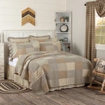 Vhc Sawyer Mill Twin Quilt 86X68 Charcoal/khaki/cream. Fixed Price $139.95.