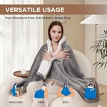 Westinghouse Electric Throw Blanket, Flannel Sherpa Heated 50X60 Grey Time. Fixed Price $24.49.