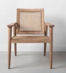 Wood With Cane Back Accent Chair Hearth & Hand Natural New. Fixed Price $249.00.