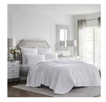 Nostalgia Home Silver Line Quilt Twin White Cotton Bedding. Fixed Price $44.99.
