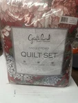 Greenland Home Fashions Milles Full/queen Quilt Set, Red Floral. Fixed Price $89.00.