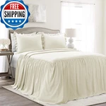 Lush Decor Ruffle Skirt Bedspread Set 3-PIECE Luxurious Farmhouse Bedding. Fixed Price $129.64.