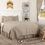 Farmhouse Ticking Stripe Quilt Set Creme Sawyer Bedroom Decor Vhc Brands. Fixed Price $231.95.