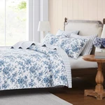 Laura Ashley Walled Garden Coverlet Set -midnight Blue. Fixed Price $138.95.