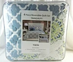 Victoria Classics Tranquility Twin 4 Piece Reversible Quilt Set. Fixed Price $39.78.