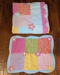 Kids Expressions Patchwork Quilt Scalloped Edges Applique Flowers Full Size. Fixed Price $35.00.