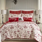 Levtex Home - Yuletide Quilt Set Full/queen (88X92IN.) + Two Standard.... Fixed Price $221.32.