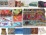 Indian Handmade Cotton Kantha Quilt Throw Blanket Mix Queen/twin. Fixed Price $62.06.