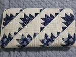 Pottery Barn Lucia Patterned Quilt King / Cali Patchwork Country Blue. Fixed Price $229.99.