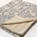 Indian Handmade Cotton Kantha Quilt Block Print King Size Bedspread Blanket. Fixed Price $76.99.