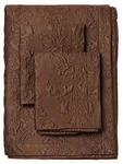Sferra Harrison Full / Queen Quilted Coverlet & 2 Shams Chocolate - New!. Fixed Price $479.50.