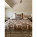 Woolrich Home Log Cabin Patchwork Quilt Brown Plaid Rustic Throw Sham Set. Fixed Price $125.00.