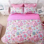 Quilt Set Floral Pink White King Reversible Pillow Sham Modern Girl Bedding. Fixed Price $103.41.
