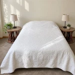 Simply Shabby Chic Quilt Queen 90X90" White Floral Cotton Provence Country. Fixed Price $85.00.