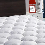 Leisure Town Cotton Mattress Pad Fitted Quilted Queen, White. Fixed Price $62.13.