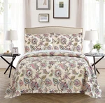 All American Collection 3 Piece New Printed Modern Floral Bedspread Coverlet,.... Fixed Price $56.25.