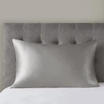 Madison Park Casual Mulberry Silk Pillowcase With Grey Finish MP21-7273, Queen. Fixed Price $70.99.