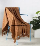 Rust Hand Block Printed Throw Blanket Bohemian Mud Cloth Indian Sofa Bed. Fixed Price $49.99.