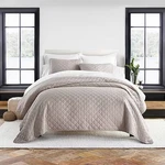 Casual Comfort Diamond Stitch Quilt Set Full/queen Latte. Fixed Price $37.80.
