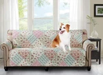 Brilliant Sunshine Roses Couch Cover, Patchwork Design, Quilted Slipcove.... Fixed Price $51.76.