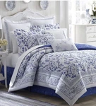 Laura Ashley - Twin Duvet Cover Set, Reversible Cotton Blue Charlotte Cp. $72. Fixed Price $54.99.
