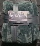 Ugg 3PC Coco Full/queen Quilt Set, Sherpa, Polyester- Deep Night Green- Nwt. Fixed Price $100.00.