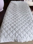 Pottery Barn Belgian Flax Linen Quilt White Queen No Shams Diamond Rare. Fixed Price $189.00.