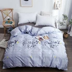 3D Blue English ZHUA3262 Bed Pillowcases Quilt Duvet Cover Set Queen King Zoe. Fixed Price $85.95.