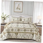 Floral Set Size, Retro Flower Pattern KING(104"X90") Brown. Fixed Price $61.91.