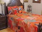 Beautiful India Style Bedding Handmade 7P Bedspread Shams Duvet King Ensemble. Fixed Price $339.49.