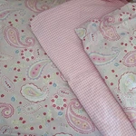 Pottery Barn Kids Duvet Cover Pink Paisley Sham & Pillowcase Set Cotton Twin Sz. Fixed Price $40.00.