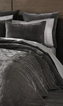 Kevin O'brien Tallulah Cirrus 1PC Standrad Pillow Sham Charcoal Velvet Nip. Fixed Price $53.43.