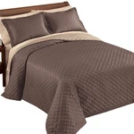 Reversible Bedspread By Collections Etc., Chocolate/tan, Full. Fixed Price $39.99.