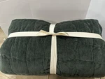 Pottery Barn Cozy Cloud Cotton Chenille Handcrafted Quilt Queen Hunter Green. Fixed Price $149.00.