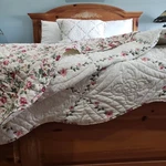Quilt Queen Reversible Floral Embroidered Cottage Rose Garden Romantic Sham Set. Fixed Price $69.95.