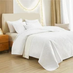Full/queen Quilt Set 3 Pieces, Soft Lightweight Oversized Bedspread, White. Fixed Price $29.99.