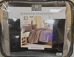 Nip: Hampton Hill Bedroom Ensemble Velvet Touch Coverlet - Taupe King. Fixed Price $99.99.