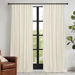 Ryb Home Cream Velvet Curtains 84 Inch, Light Dimming White Window F.... Fixed Price $76.75.