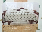 Off White Aspen Oblong Green Gold Christmas Tree Cotton Tablecloth 60 X 102 Usa. Fixed Price $24.99.