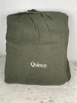 Quince European Linen Duvet Cover Set With Shams - King Size Olive Green. Fixed Price $89.00.