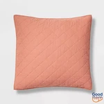 Euro Diamond Stitch Cotton Linen Quilt Sham Terracotta - Threshold. Fixed Price $40.00.