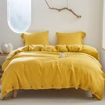 Mustard Duvet Cover Set. Linen Bedding Washed Quilt Boho. Fixed Price $129.00.