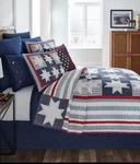Cremieux Miller Patriotic Flag Full Queen Mini Quilt Set Cotton W/shams Nwt New. Fixed Price $111.00.