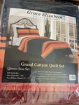 New Grace Elizabeth Luxury Linen Grand Canyon Quilt Set Queen Size. Fixed Price $40.00.