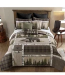 New Donna Sharp Bear Panels Queen 3 Pc Bedding Set Quilt Shams. Fixed Price $119.19.
