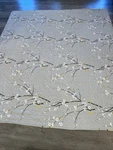 Quilt Queen Size 100 X 88 Throw Beautiful Grey And Cherry Blossom Trees. Fixed Price $35.00.