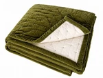Serena & Lily Olive Green Velvet Quilt Comforter Set King Matching Shams Bed. Fixed Price $425.00.